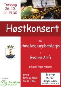 Høstkonsert 26.10.17 kl. 19.30